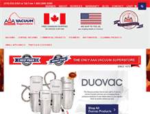 Tablet Screenshot of aaavacuum.ca